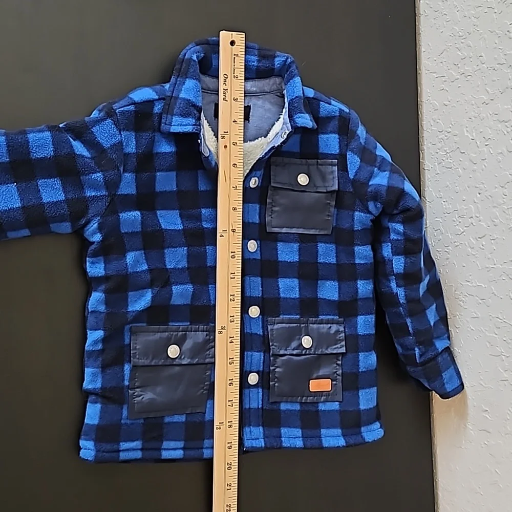 7 for all Mankind Boys heavyweight plaid jacket, size ?medium